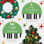 Piano Sleutel Beste Piano Leraar Ever Kerstmis Gro Keramisch Ornament