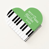 Piano Sleutel Beste Piano Leraar Ever Kerstmis Gro Notitieboek (Achterkant)