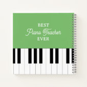 Piano Sleutel Beste Piano Leraar Ever Kerstmis Gro Notitieboek (Achterkant)