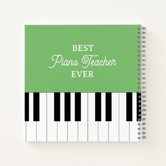 Piano Sleutel Beste Piano Leraar Ever Kerstmis Gro Notitieboek (Achterkant)