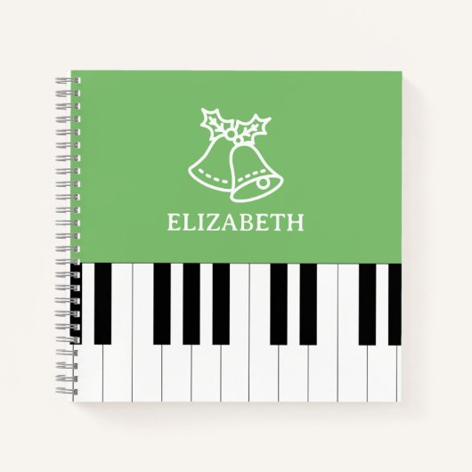 Piano Sleutel Beste Piano Leraar Ever Kerstmis Gro Notitieboek (Voorkant)