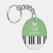 Piano Sleutel Beste Piano Leraar Ever Kerstmis Gro Sleutelhanger (Voorkant Links)