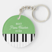 Piano Sleutel Beste Piano Leraar Ever Kerstmis Gro Sleutelhanger (Achterkant)