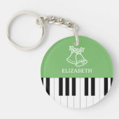 Piano Sleutel Beste Piano Leraar Ever Kerstmis Gro Sleutelhanger (Voorkant)