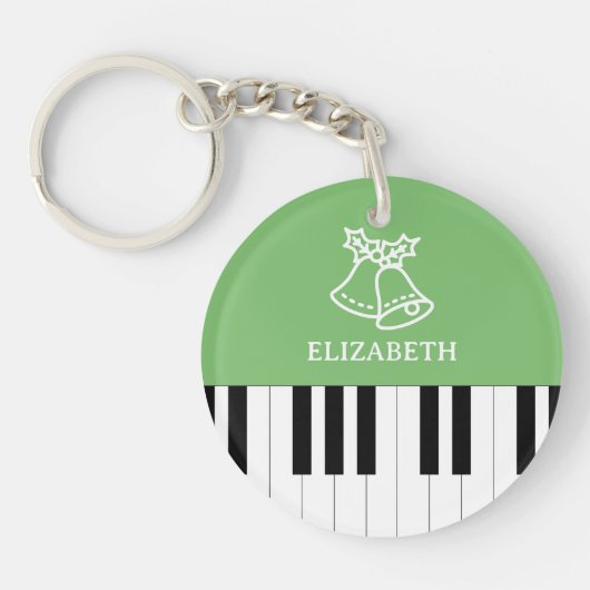 Piano Sleutel Beste Piano Leraar Ever Kerstmis Gro Sleutelhanger (Voorkant)