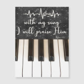 Piano Sleutels met Psalmen Bijbel Verse Quote (Voorkant)