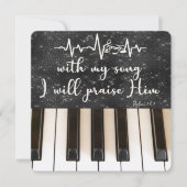 Piano Sleutels met Psalmen Bijbel Verse Quote (Voorkant)