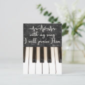 Piano Sleutels met Psalmen Bijbel Verse Quote Briefkaart (Staand voorkant)