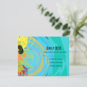 PIANO SLEUTELS & STERREN Bar Bat Mitzvah Reageer K RSVP Kaartje (Staand voorkant)