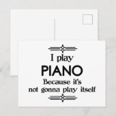 Piano - Speel zelf Funny Deco Music Briefkaart (Voorkant / Achterkant)
