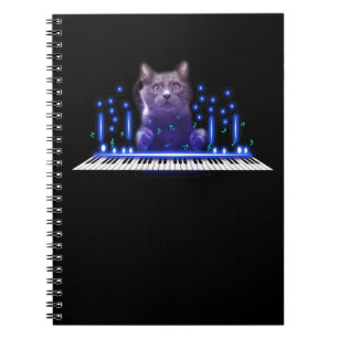 Piano-speelkat-toetsenbord (kit) notitieboek