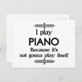 Piano - Speelt Zelf Grappige Deco Muziek Briefkaart (Voorkant / Achterkant)