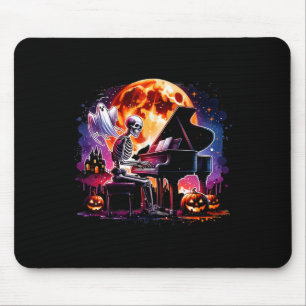 Piano spelen met Ghost Creepy Halloween kostuum Muismat