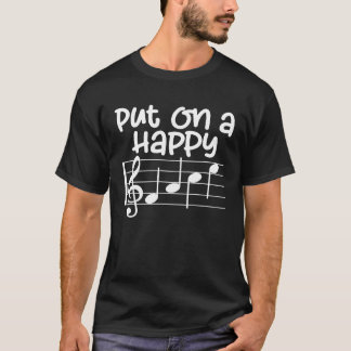 Piano speler Keyboardgeschenk gezet op een gelukki T-shirt