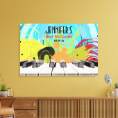 Piano Speler Meisje Bat Mitzvah Aanmelden Board Canvas Afdruk (Insitu (Woonkamer))