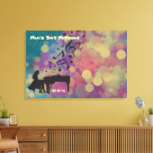 Piano Speler Meisje Bat Mitzvah Aanmelden Board Canvas Afdruk (Insitu (Woonkamer))