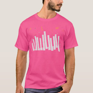 Piano Speler Toetsenbord Klassieke Muziek Noten Pi T-shirt