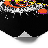 Piano Speler Treble Clef Pianist Gift Klassiek Mu Poster (Hoek)