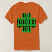 Piano St Patricks Day Clover Irish Gift Idea T-shirt (Design voorkant)