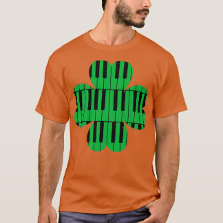 Piano St Patricks Day Clover Irish Gift Idea T-shirt