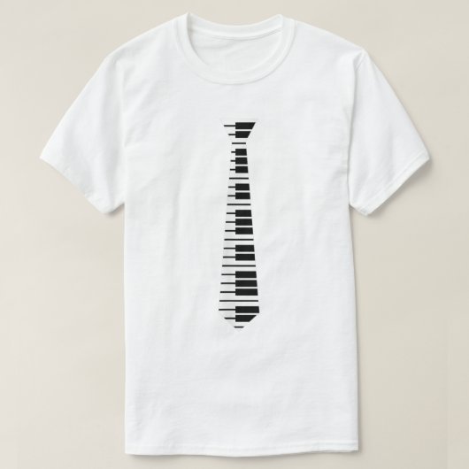 Piano-Stropdas Funny Humoureus Keyboard Music Play T-shirt (Design voorkant)