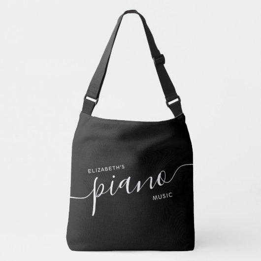 Piano Stuff Persoonlijke naam Grote kruislichaam Crossbody Tas (Voorkant)