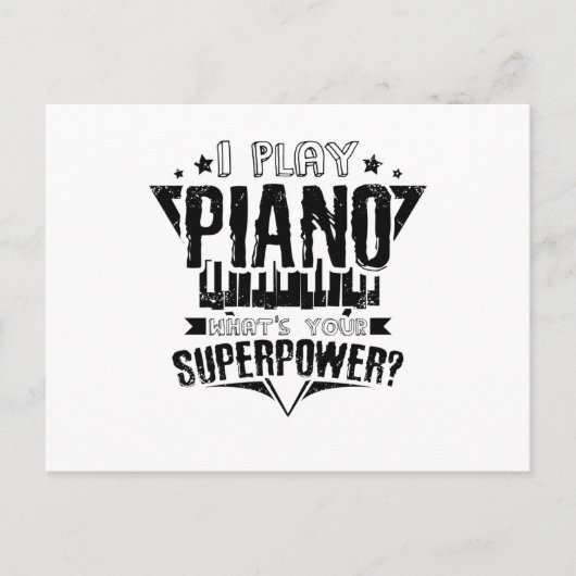 Piano Superpower Briefkaart (Voorkant)