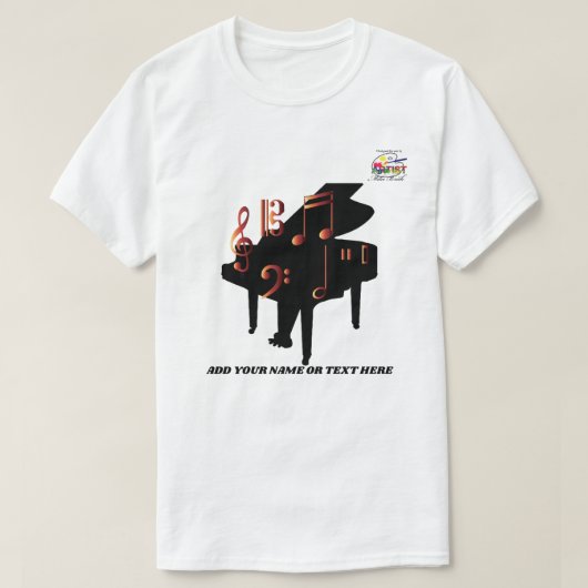 Piano T-shirt (Design voorkant)