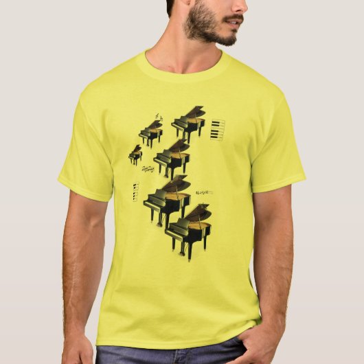 Piano-t-shirt T-shirt (Voorkant)