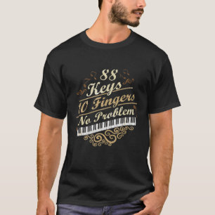 Piano T - shirts 88 toetsen 10 vingers Geen proble