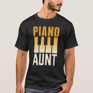 Piano Tante Pianiste Speelster Muzikant Instrument T-shirt