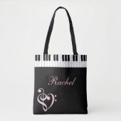 Piano-Tas Tote Bag (Voorkant)