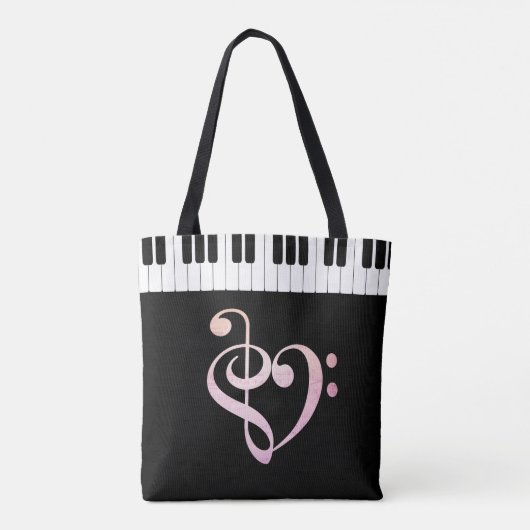 Piano-Tas Tote Bag (Achterkant)
