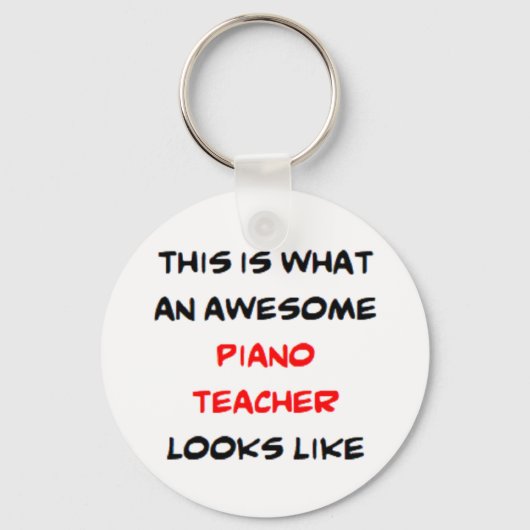 piano teacher, awesome sleutelhanger (Voorkant)