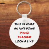 piano teacher, awesome sleutelhanger (Voorkant)