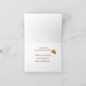 Piano Teacher Blessings in Thanksgiving Sunflower Kaart (Binnen)