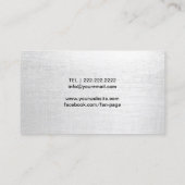 Piano Teacher Elegant White Music Visitekaartje (Achterkant)