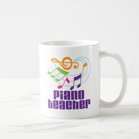 Piano Teacher Gift Koffiemok (Rechts)