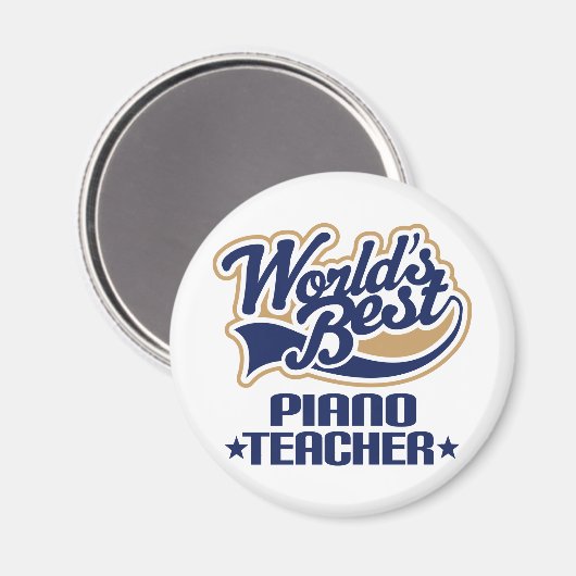Piano Teacher Gift Magneet (Voorkant / Achterkant)
