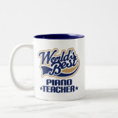 Piano Teacher Gift Tweekleurige Koffiemok (Links)