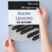 Piano Teacher Lessons Business Adverteren Flyer (Hand)