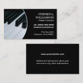 Piano Teacher Lijst Visitekaartje (Voorkant / Achterkant)