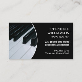 Piano Teacher Lijst Visitekaartje