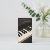 Piano Teacher Music Accompanist Modern Black Visitekaartje (Staand voorkant)