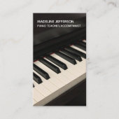 Piano Teacher Music Accompanist Modern Black Visitekaartje (Voorkant)