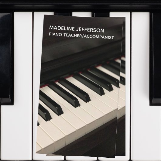 Piano Teacher Music Accompanist Modern Black Visitekaartje