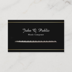 Piano Teacher Music Composer Professional Elegant Visitekaartje