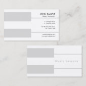 Piano Teacher Music Lessons Instruction Luxe Visitekaartje (Voorkant / Achterkant)