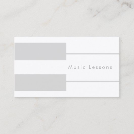 Piano Teacher Music Lessons Instruction Luxe Visitekaartje (Achterkant)