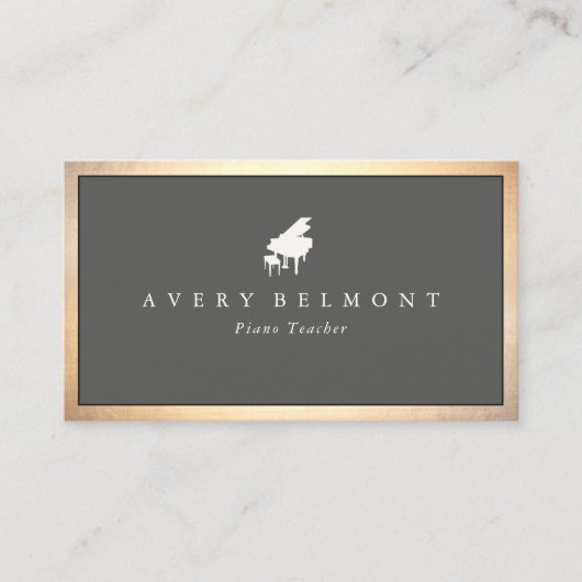 Piano Teacher Music Visitekaartje (Voorkant)
